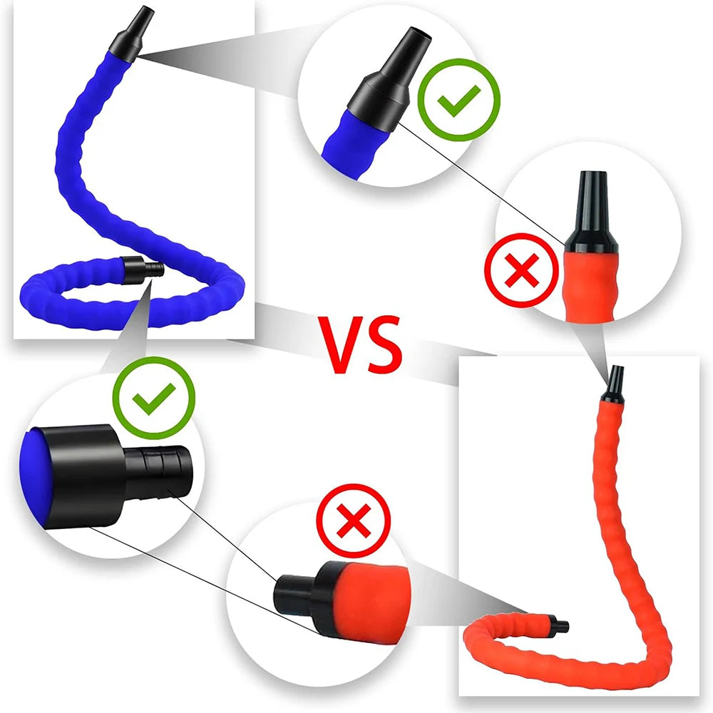 Hands-Free Flexible Hookah Hose with Grip Handle