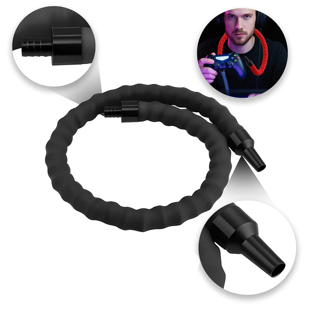 Hands-Free Flexible Hookah Hose with Grip Handle