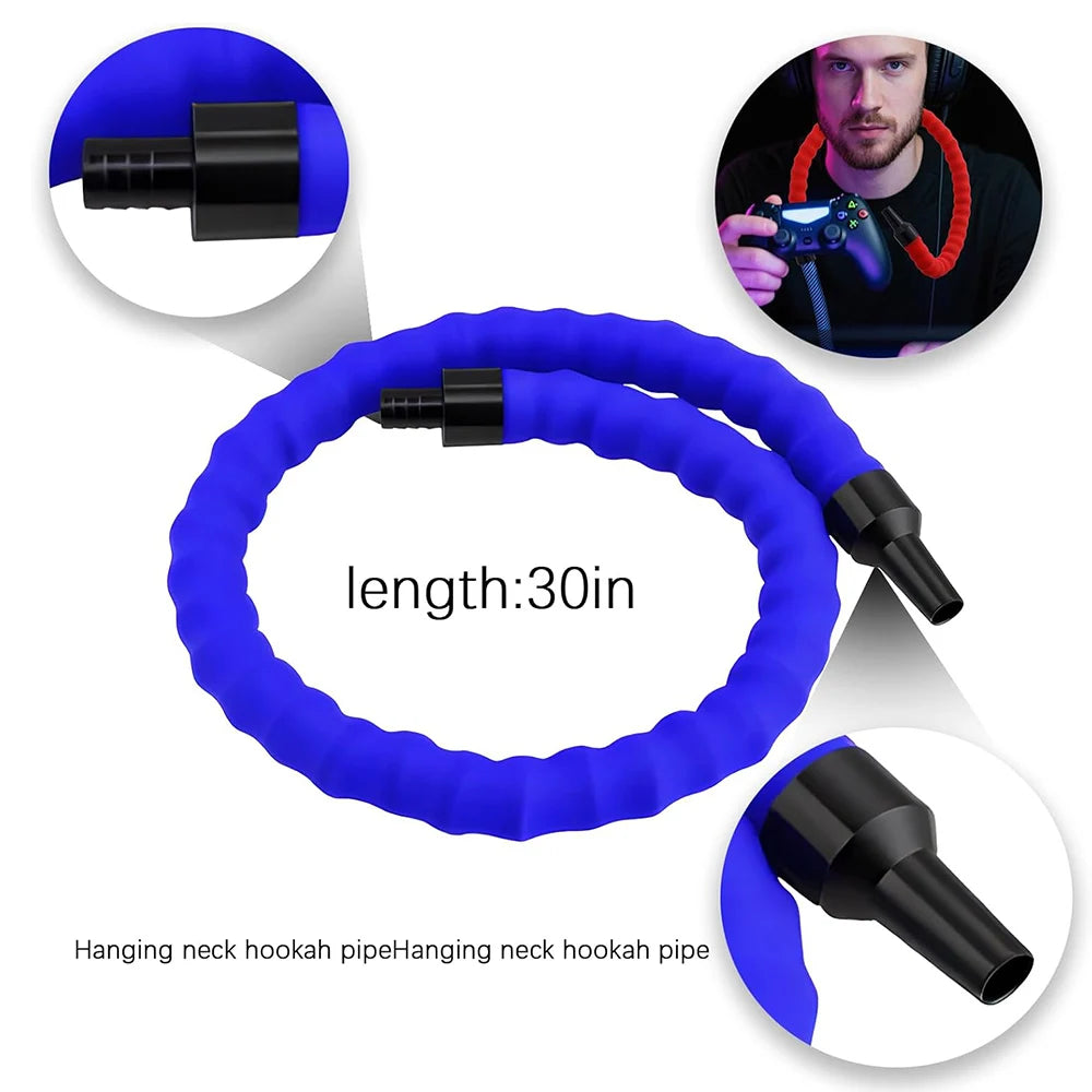 Hands-Free Flexible Hookah Hose with Grip Handle