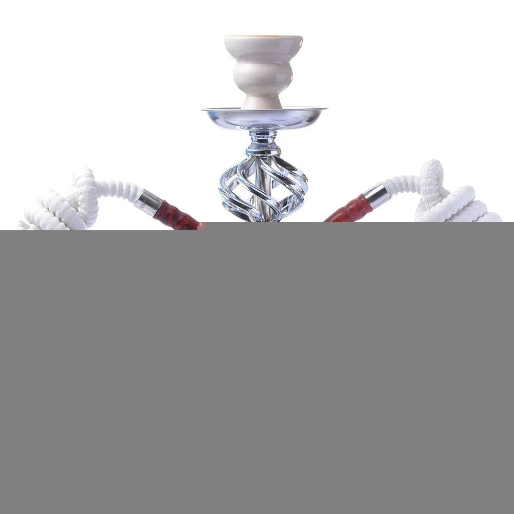 Complete Glass Hookah Set with Ceramic Bowl & Hose