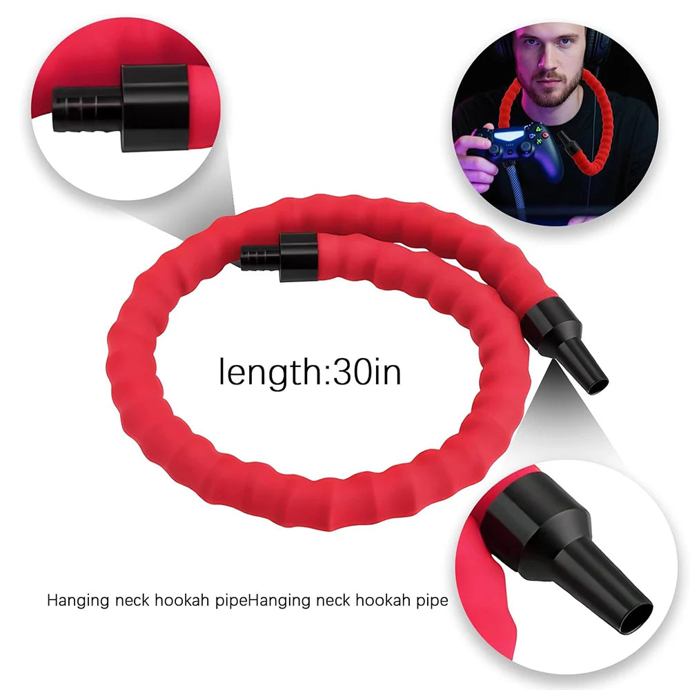 Hands-Free Flexible Hookah Hose with Grip Handle